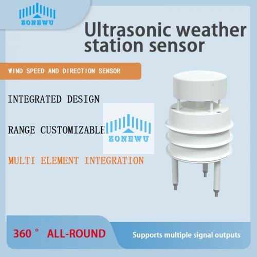 Ultrasonic integrated multi element meteorological transmitter